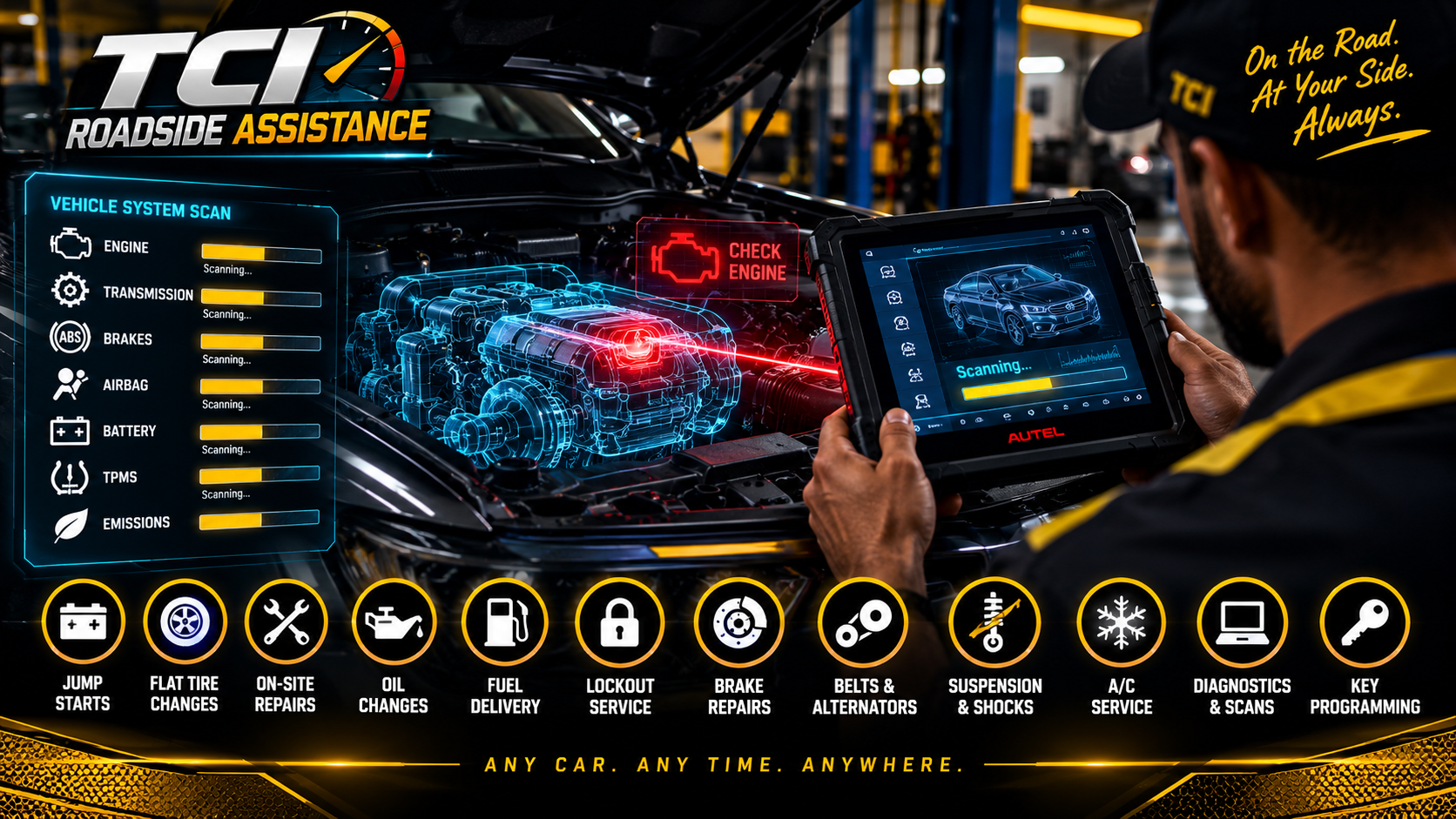 TCI Roadside Assistance Full Diagnostic Banner